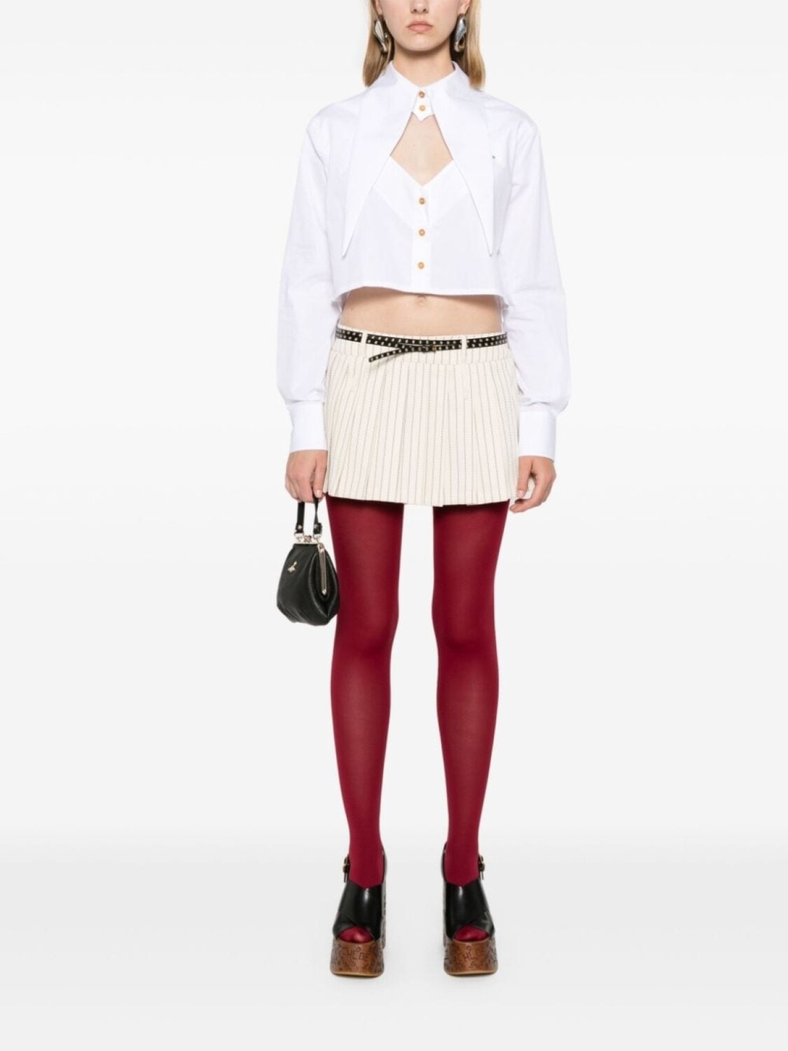 

Vivienne Westwood укороченная рубашка Cut-off Heart, белый