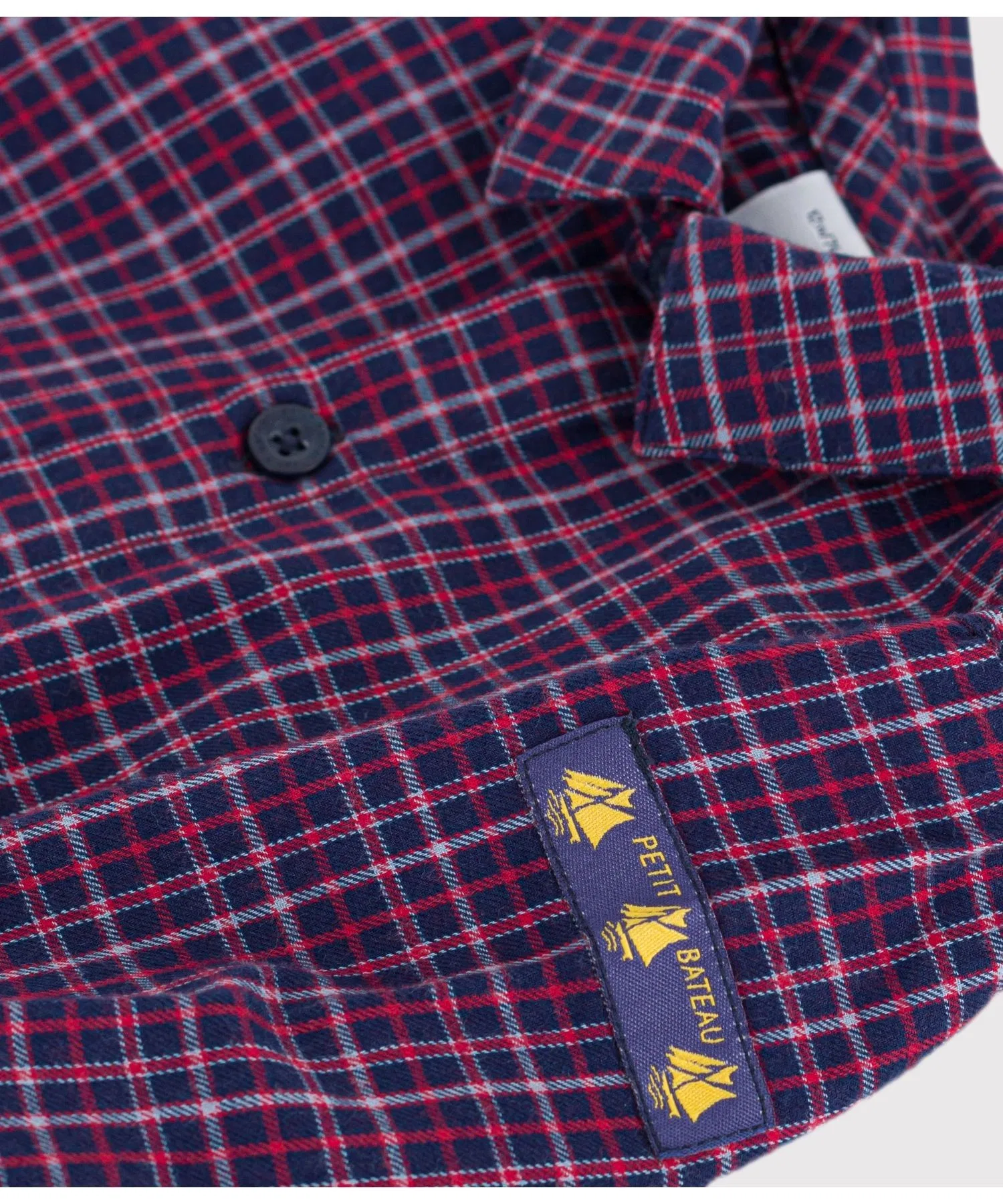 Детская рубашка PETIT BATEAU в клетку — фото 3