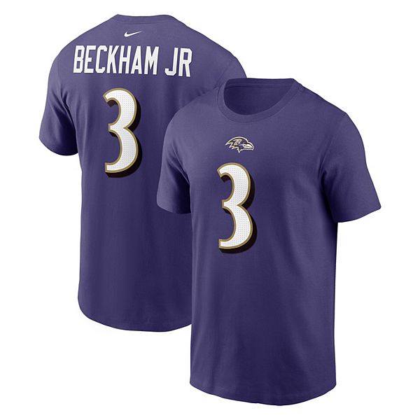 Футболка Baltimore Ravens с именем и номером Оделла Бекхэма-младшего, фиолетовая Nike