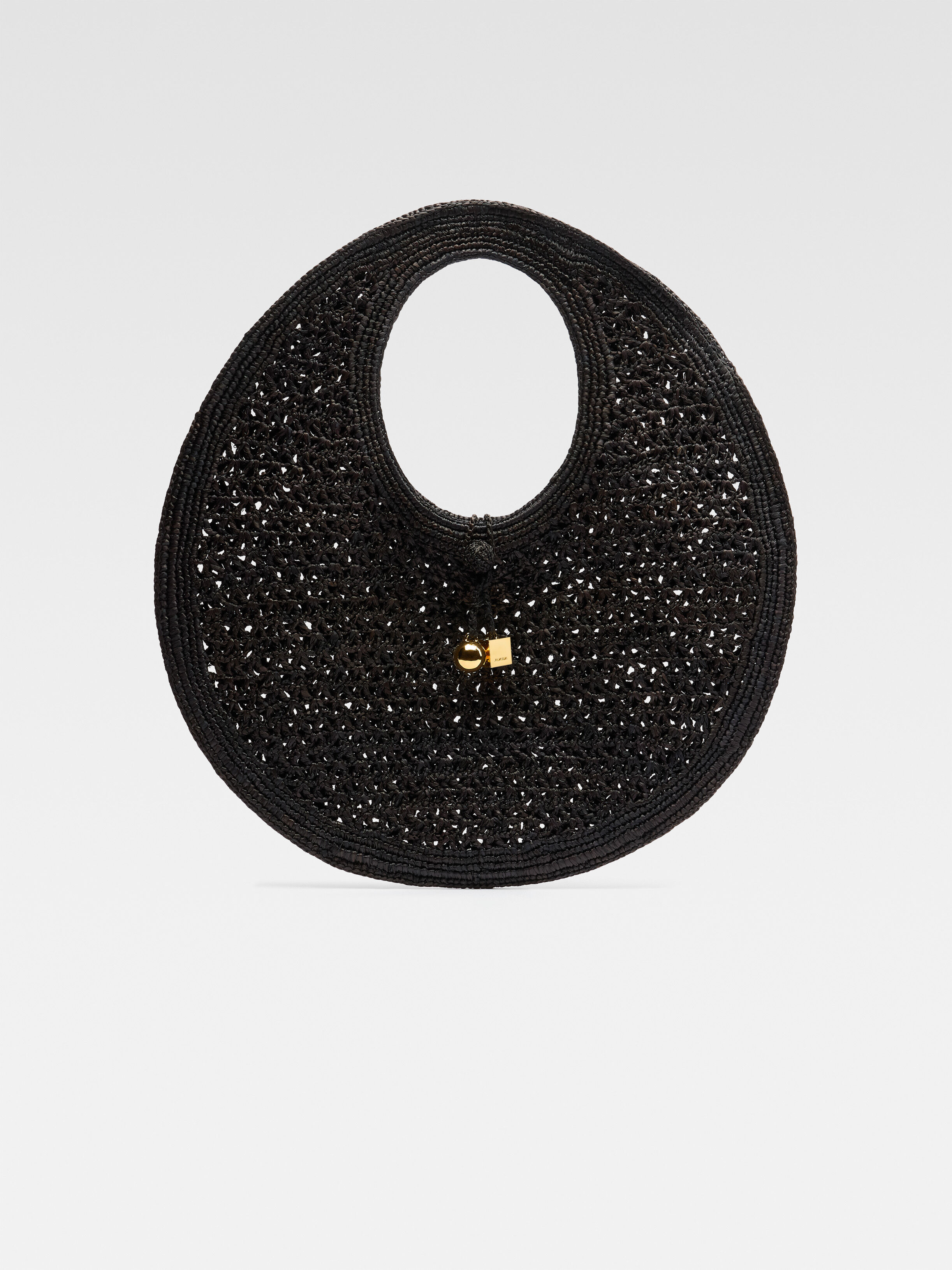 

Круглая сумка из рафии JACQUEMUS The Spiaggia round bag, черный