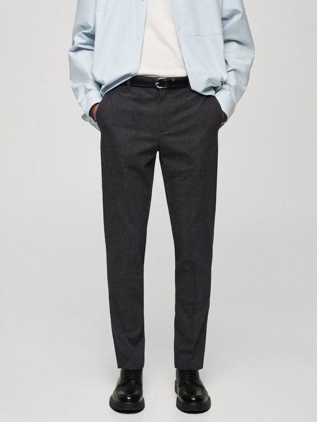 

Брюки brest slim fit Mango, цвет Pewter