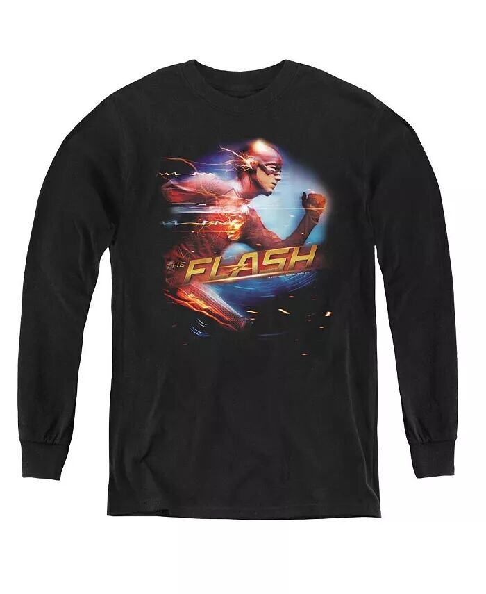 

Мальчики Молодежь Самый быстрый человек Длинные рукава Толстовка Flash, черный