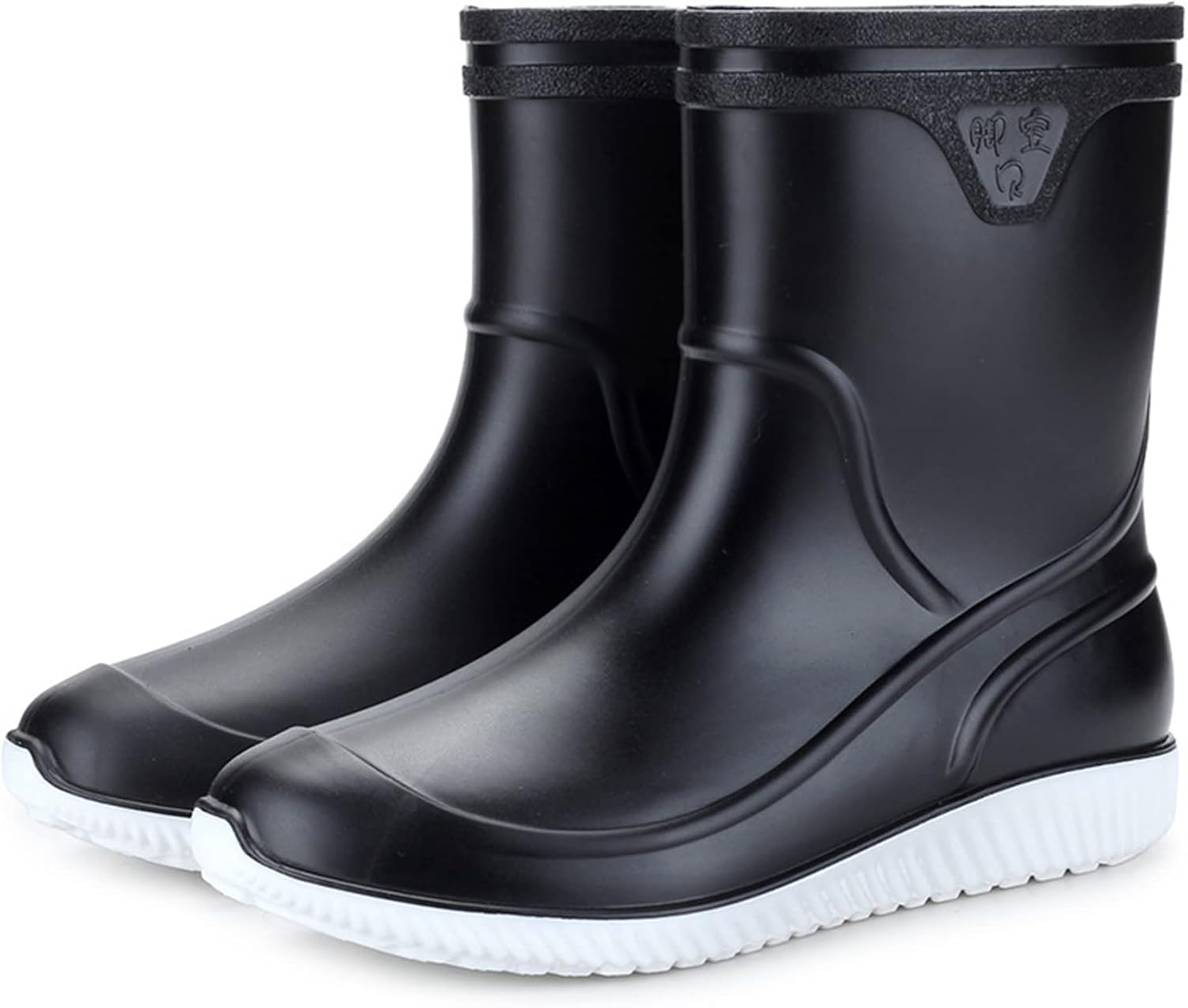 

Резиновые сапоги Abborora для мужчин, водонепроницаемые мужские садовые сапоги, регулируемые наружные сапоги из ПВХ, белый/черный