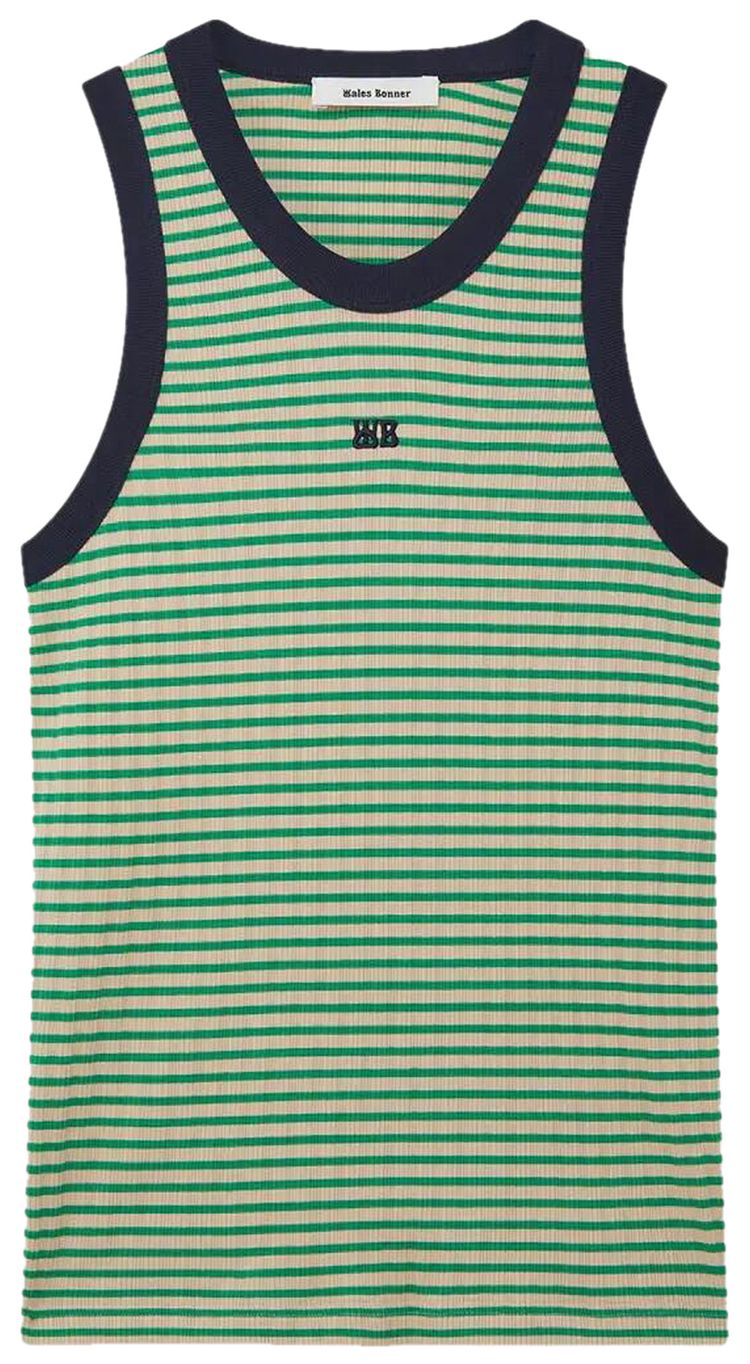 

Топ Wales Bonner Sonic Striped Tank Top 'Green', зеленый