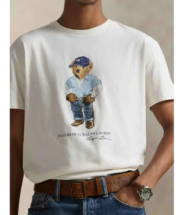 Футболка classic fit Polo Ralph Lauren, белый — фото 4