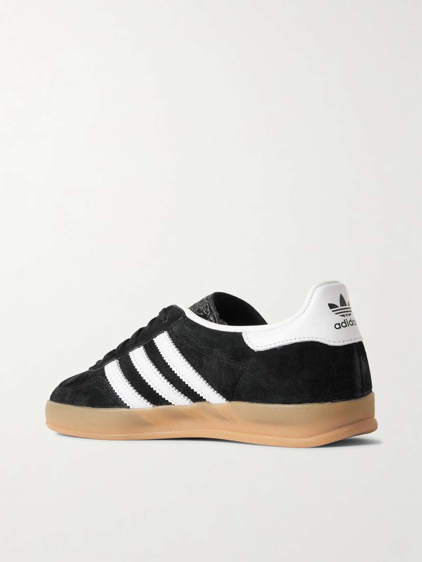Замшевые кроссовки Gazelle для дома с кожаной отделкой Adidas Originals, черный — фото 3