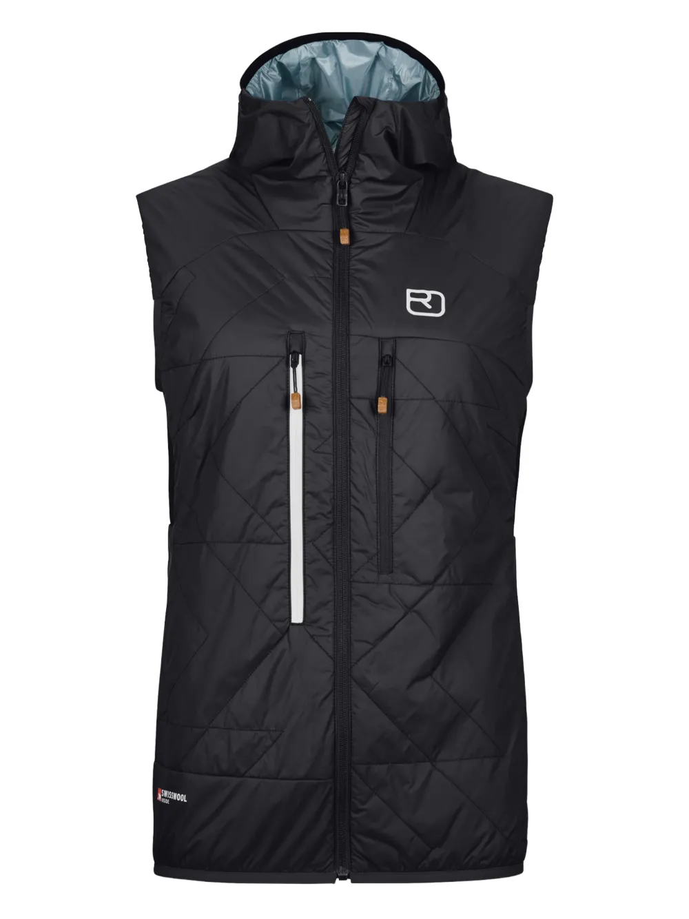 

Стеганый жилет Swisswool Piz Boè с капюшоном ORTOVOX, черный