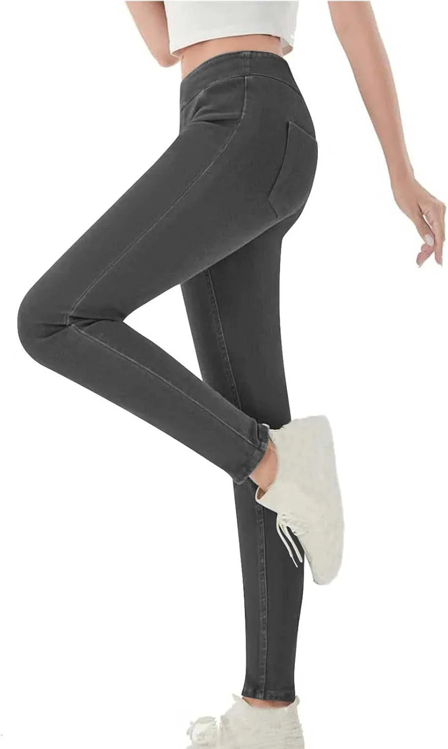 

Высокие леггинсы для женщин Stretchy Full Length Pull On Jeans Slim Fit HGps8w