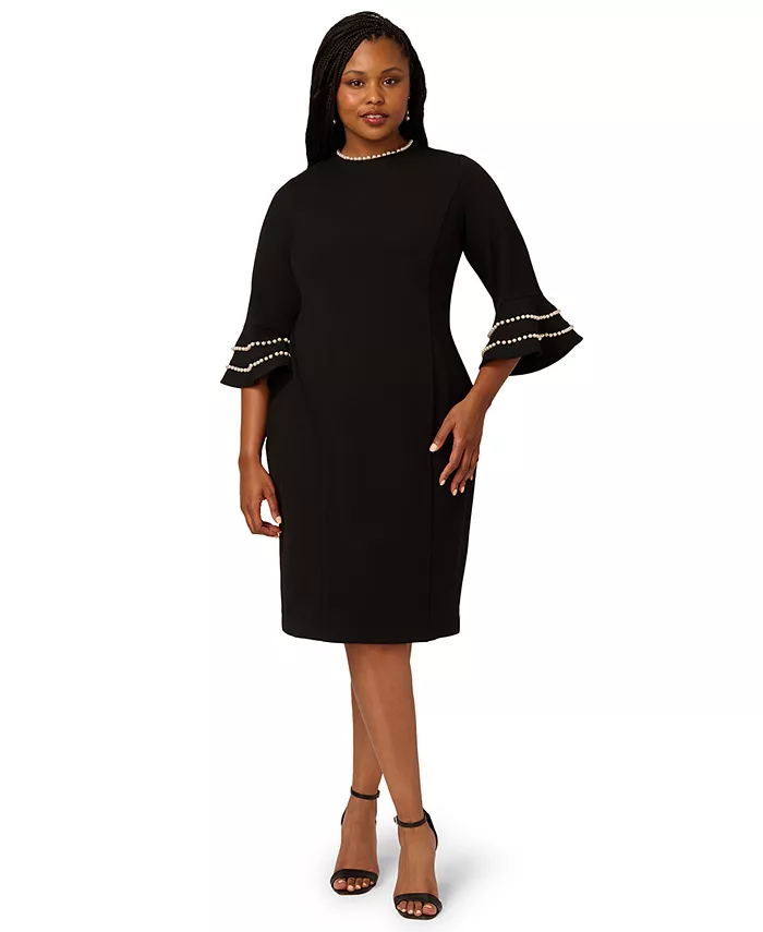 

Платье-футляр больших размеров с рукавами 3/4 Adrianna Papell