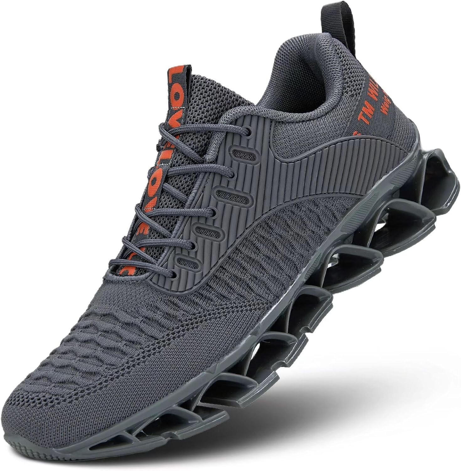 

Мужские беговые кроссовки Chopben Blade, противоскользящие, модные, с дышащей сеткой, мягкой подошвой, повседневные спортивные обувь для прогулок, серый