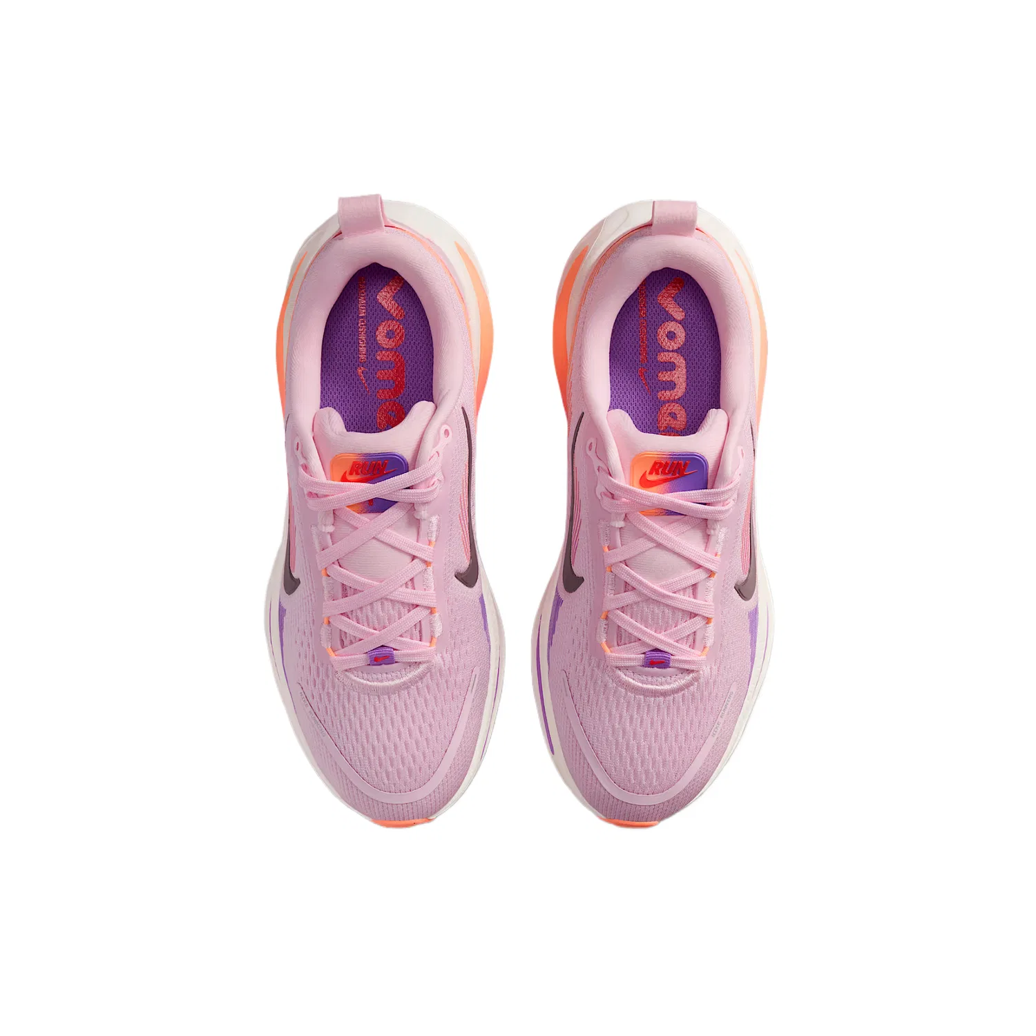 Кроссовки беговые Vomero 18 Breathable Rebound Low top Kids' Nike, Pink Foam/Bright Purple/Sail White/Tattoo Color — фото 4