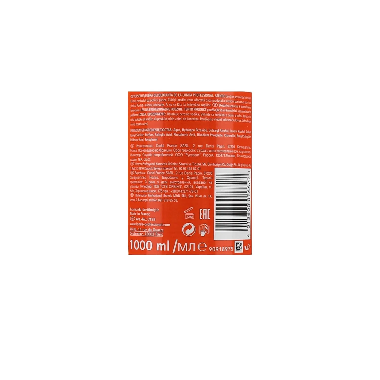 Окислитель Londa Professional Londacolor 4%, 1000 мл Londa — фото 3