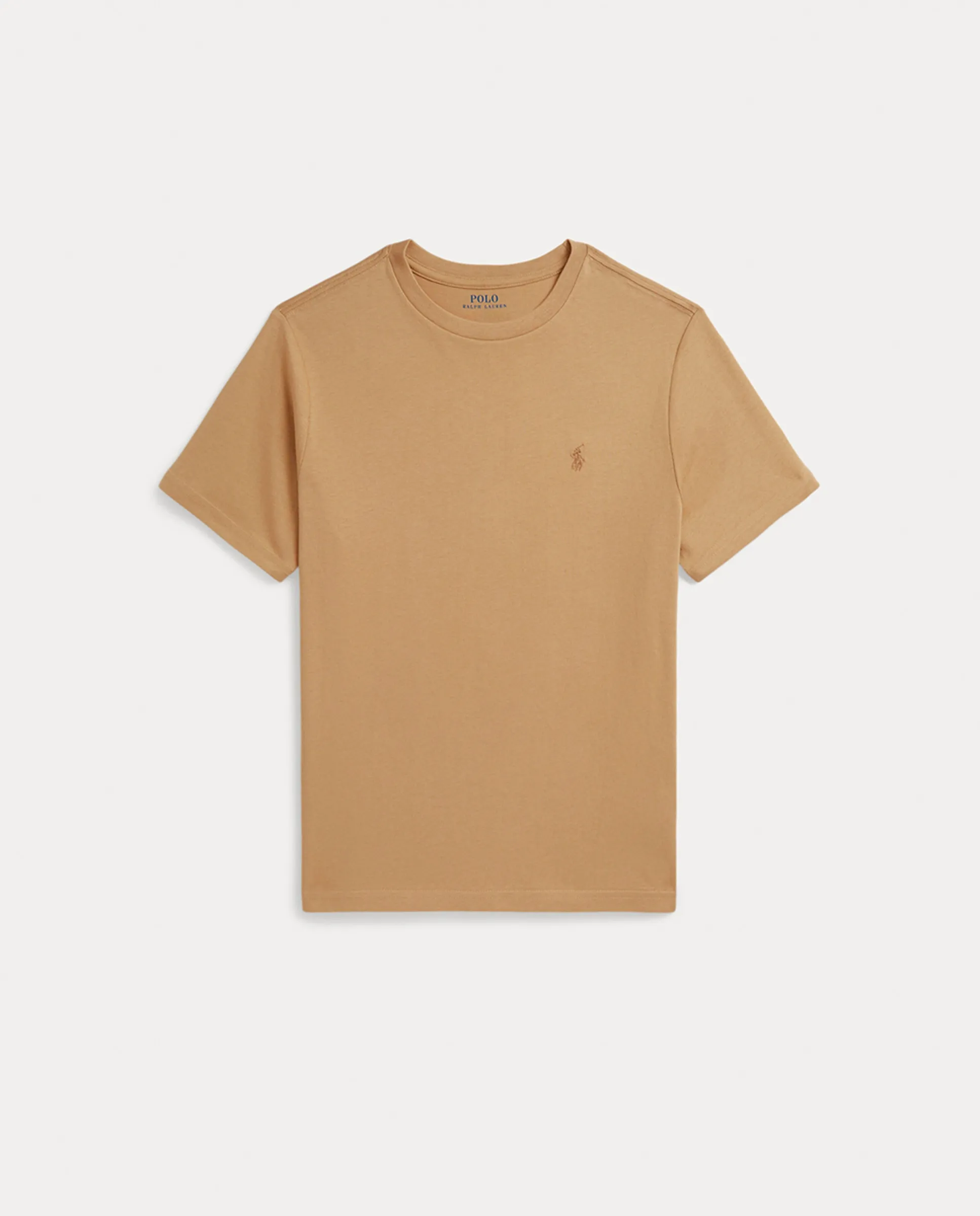 

Детская хлопковая футболка с круглым вырезом Polo Ralph Lauren, бежевый