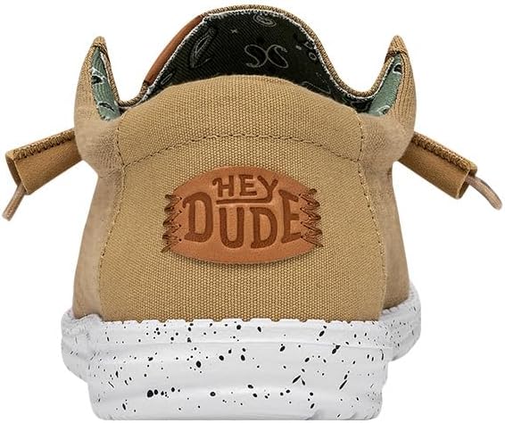 Мужские слипоны HEYDUDE Wally из стирного канваса, удобные и легкие, Walnut — фото 4