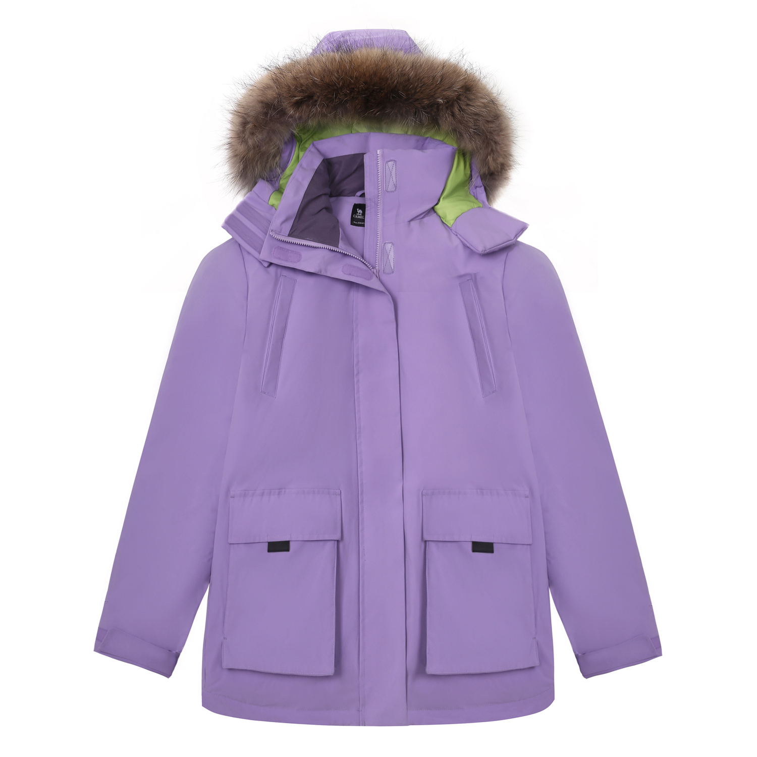 

CAMEL Теплая флисовая серия пуховик для женщин, Bianco Purple