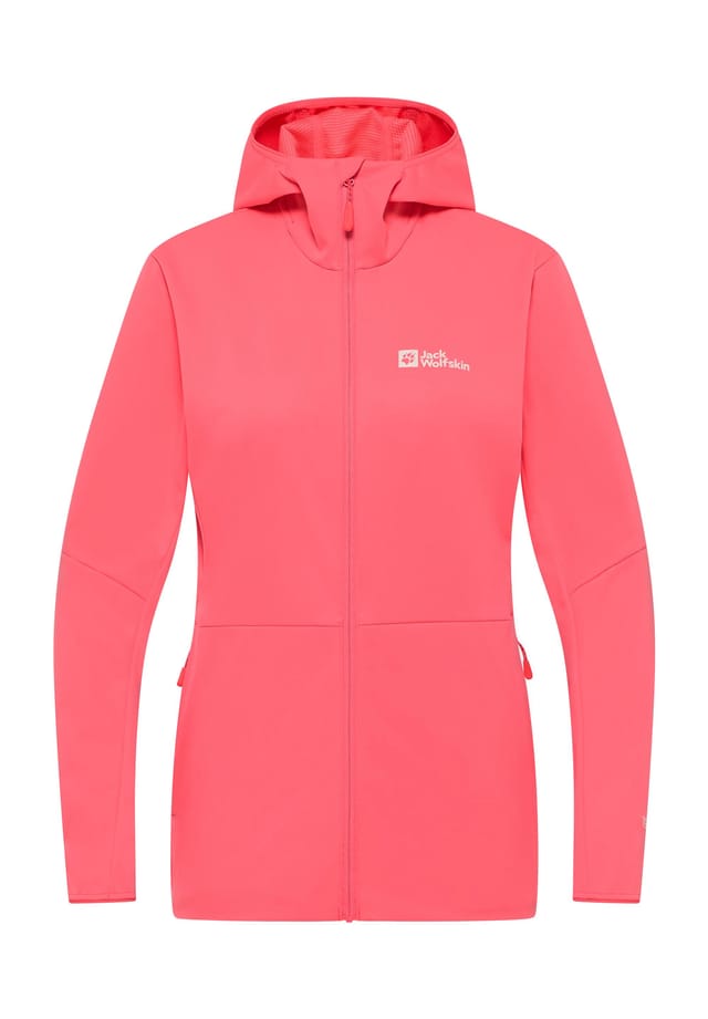 

Флисовая куртка ветрозащитная водоотталкивающая Jack Wolfskin, красный