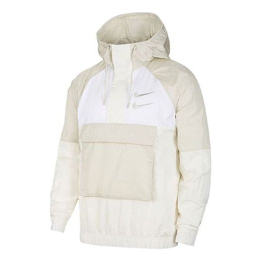 

Куртка Men's Nike As Nsw Swoosh Jkt Wvn Nfs Casual Sports Woven Jacket Autumn White, белый