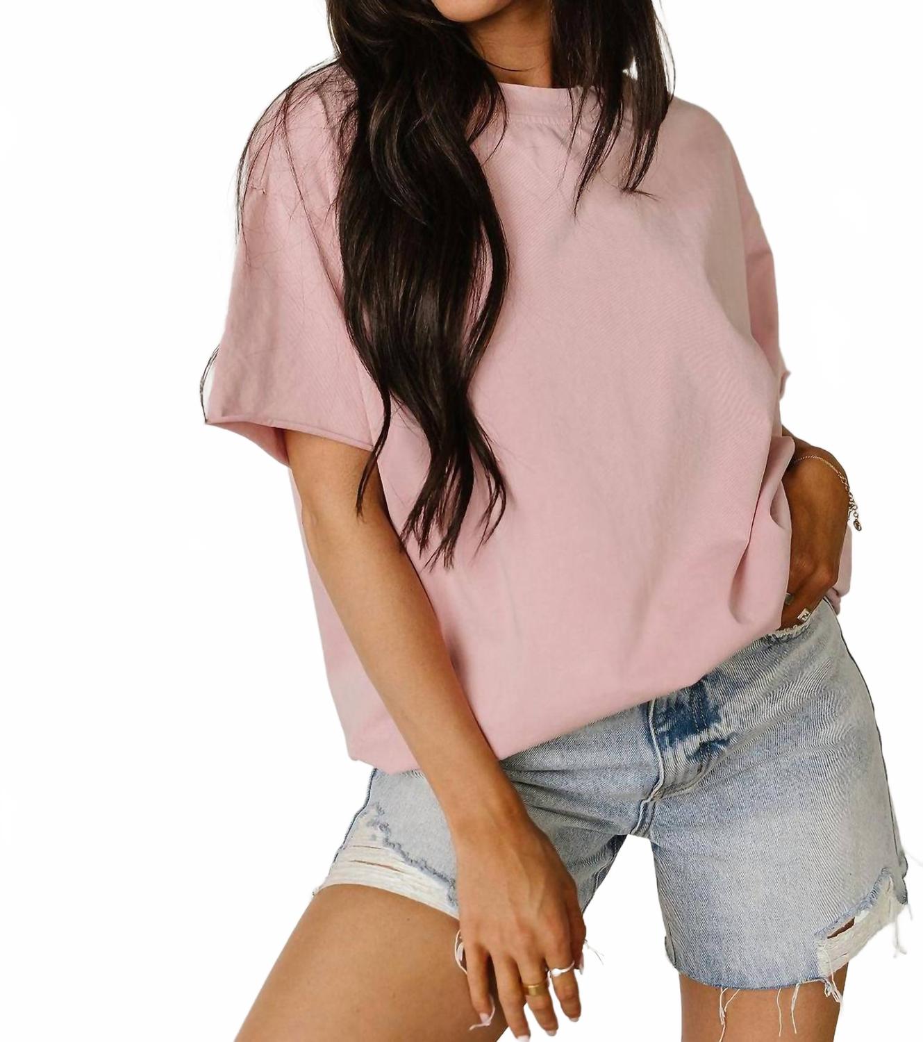 

Топ с коротким рукавом для парня в розовом AMPERSAND AVE