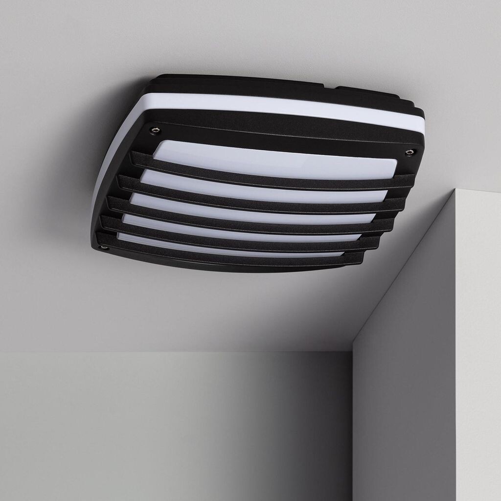 

Потолочный светильник квадратный алюминий для улицы 300х300мм Domia черный LEDKIA