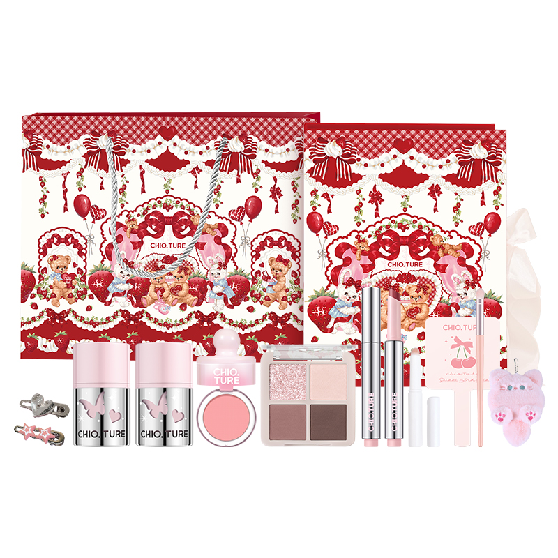 

Новогодная жидкая помада-румяна-тени легко растушевываются натуральный матовый эффект зеркальное покрытие контуринг CHIOTURE