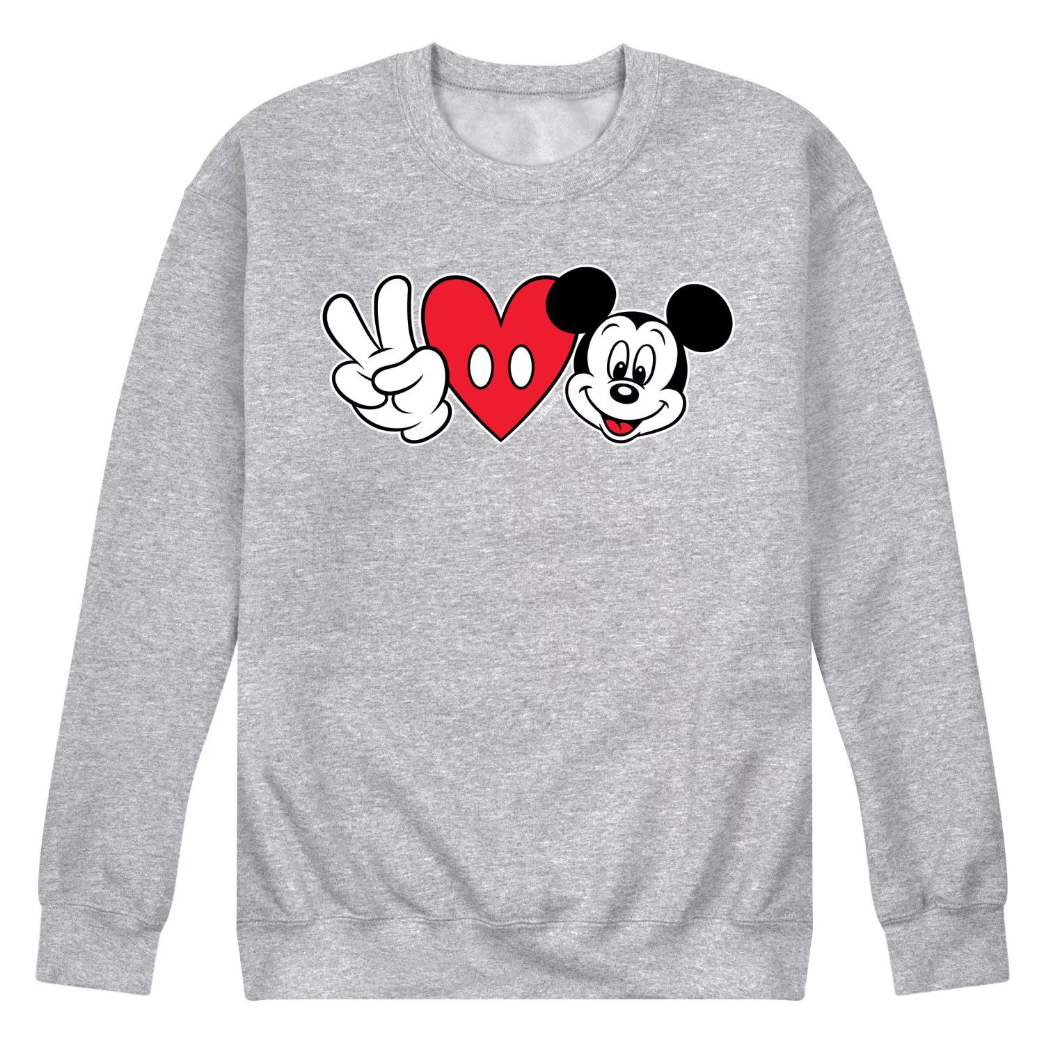 

Мужской флисовый свитшот Disney's Mickey Mouse Peace Love Mickey Mouse Licensed Character