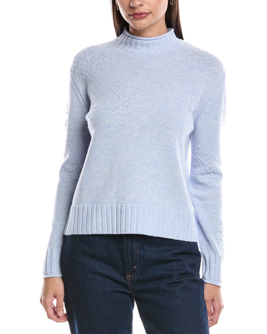 

Алашан Кашемир Зимняя сказка Воротник стойка Шерстяной свитер Alashan Cashmere, синий