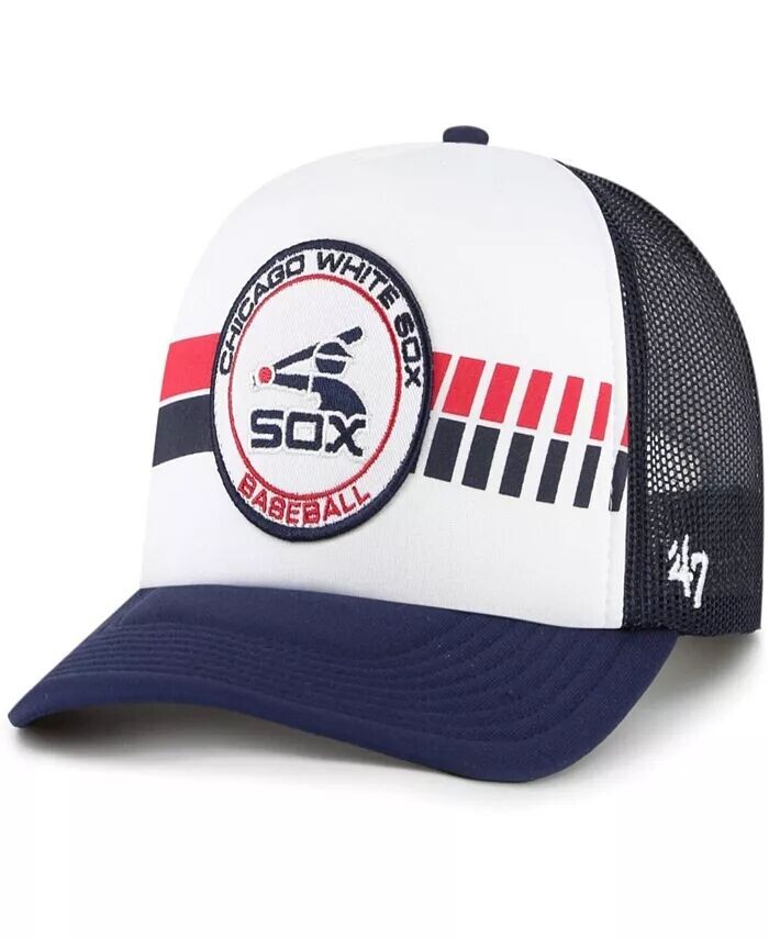 

47 Brand Мужская темно-синяя бейсболка Chicago White Sox Cooperstown Collection Wax Pack Express Trucker Adjustable Hat '47 Brand