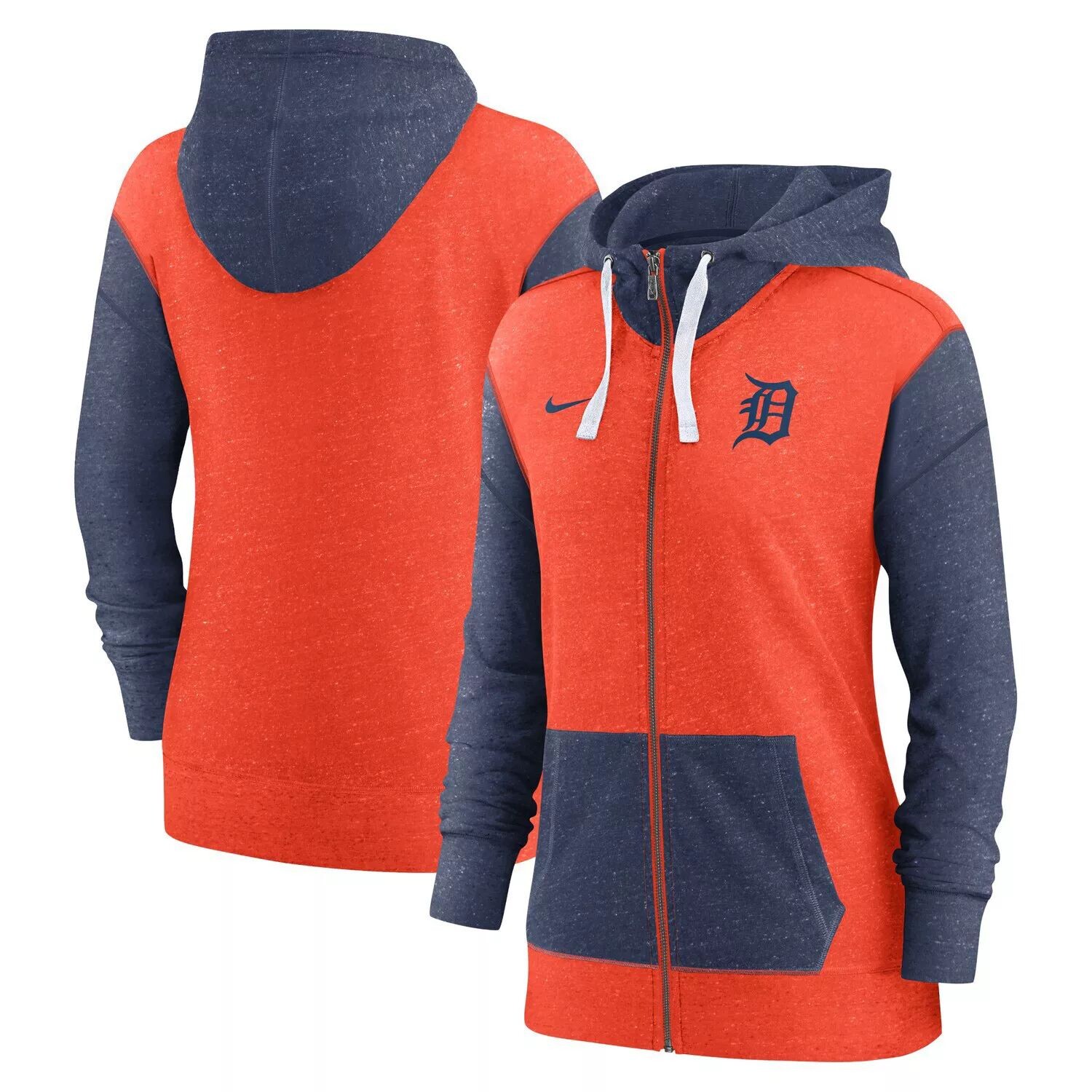

Женская худи с молнией во всю длину Nike Orange Detroit Tigers Nike