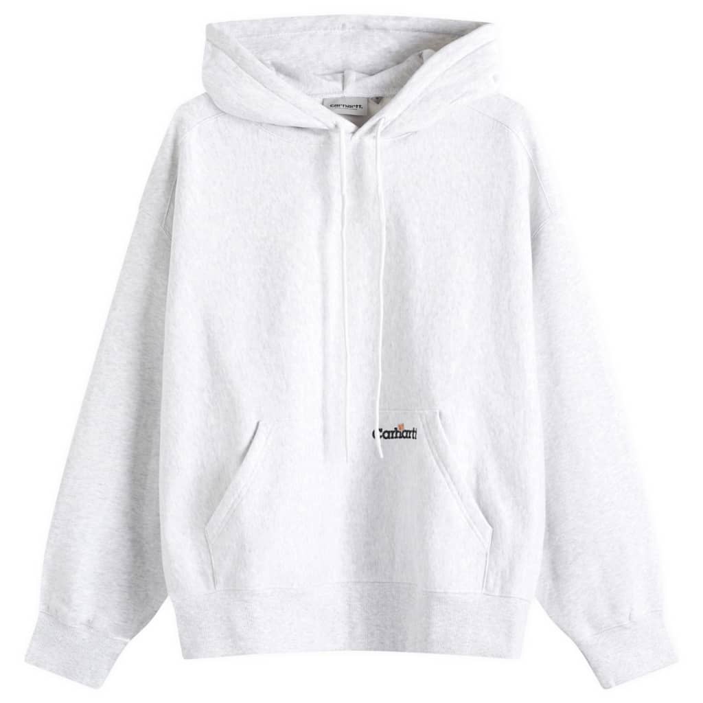 

Толстовка с капюшоном и надписью лейбла Carhartt Wip, цвет ash heather