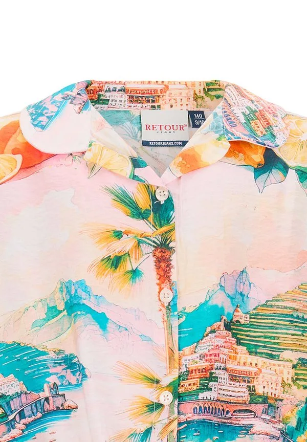 Retour джинсовые рубашки блузка на пуговицах katja Retour Jeans, Sorbet — фото 3