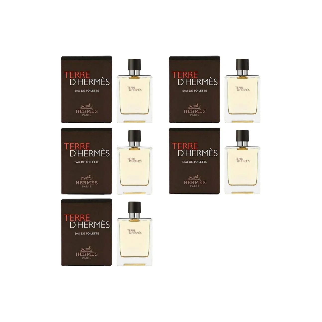 HERMES Набор пробников мужского парфюма Earthy, древесный, 5 мл/12,5 мл, 5ml*5