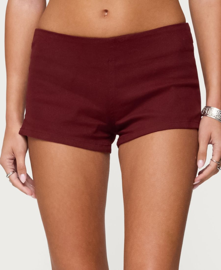 

Женские джинсовые микрошорты Dinah Edikted, Burgundy