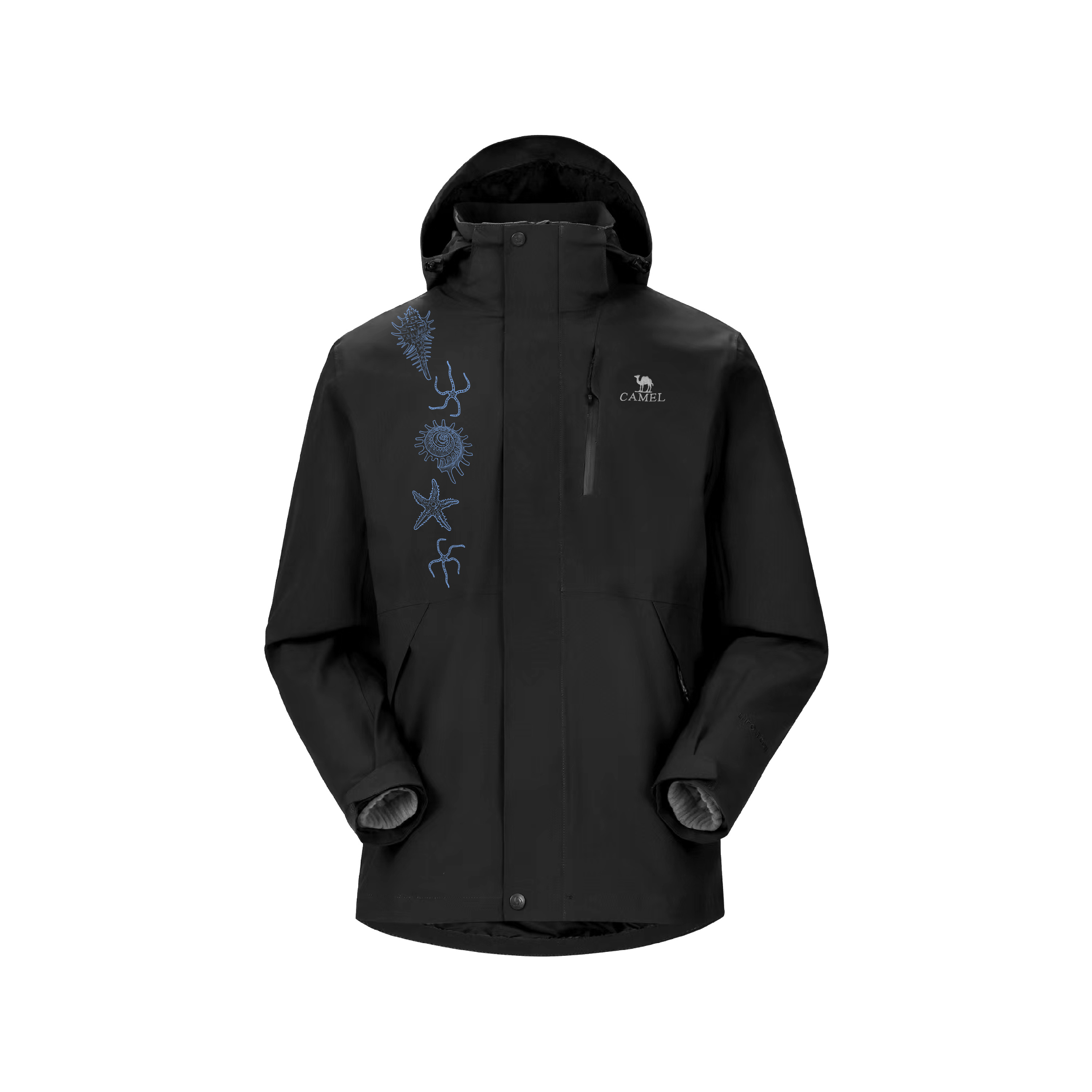 

CAMEL Ветровка All weather Unisex Phantom Black с капюшоном