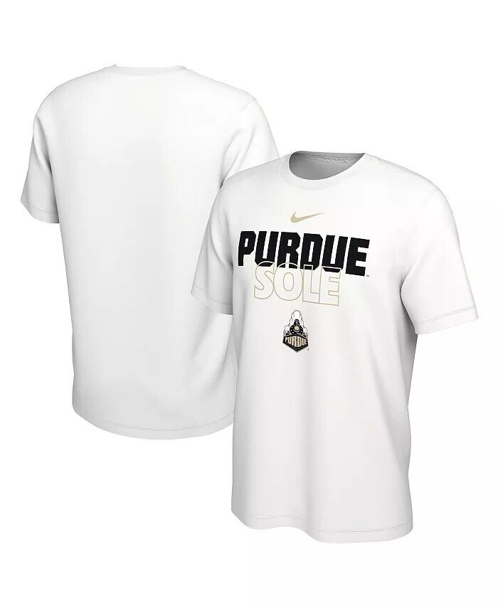 

Мужская белая футболка Purdue Boilermakers On Court Bench Nike