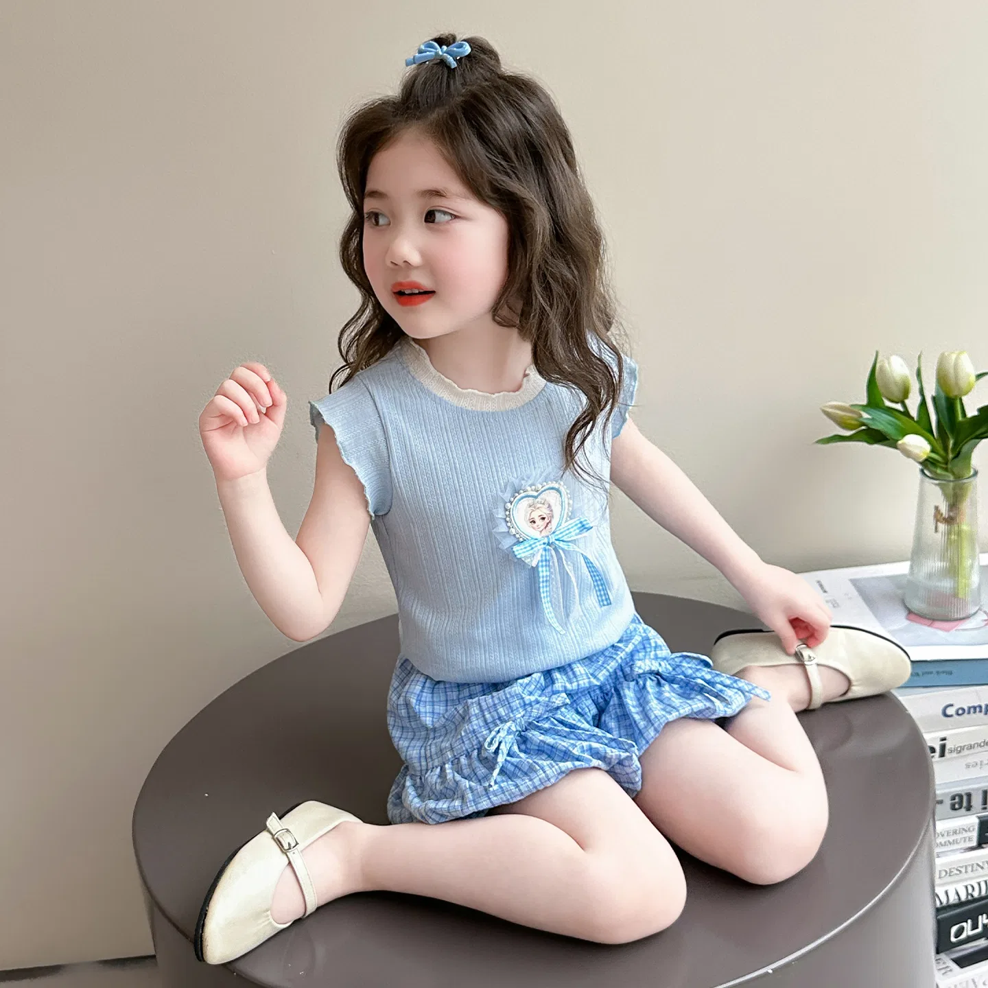 Детский комплект из топа и юбки Disney Crew Neck Thin Short Set — фото 4