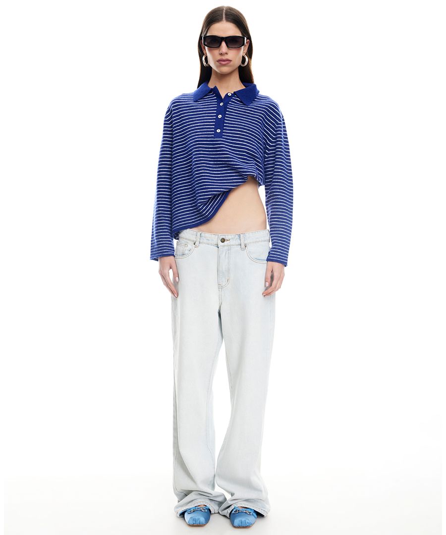 

Женская блузка Mayfair с длинными рукавами и отложным воротником Lioness, Blue Stripe