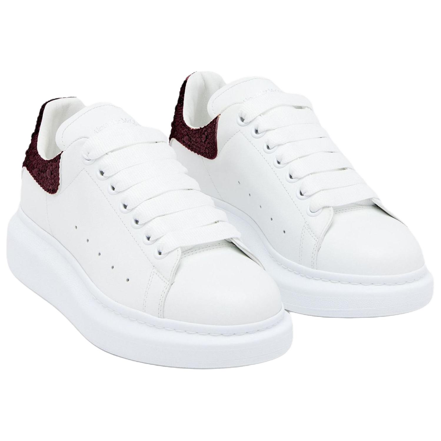 Alexander McQueen Кожаные низкие скейтборд-кроссовки мужские white — фото 4