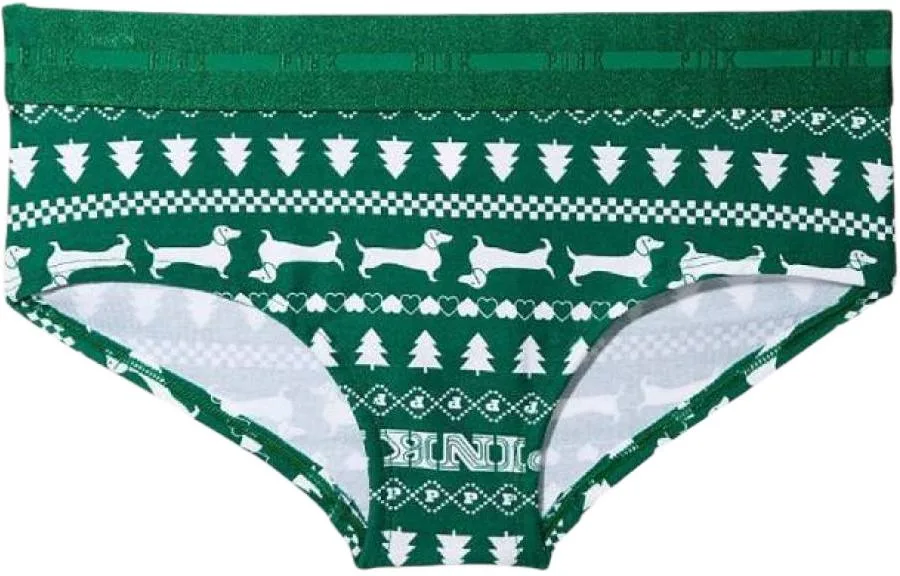 Victoria's Secret Женские трусы 1 шт с принтом гранатового камня зеленого цвета