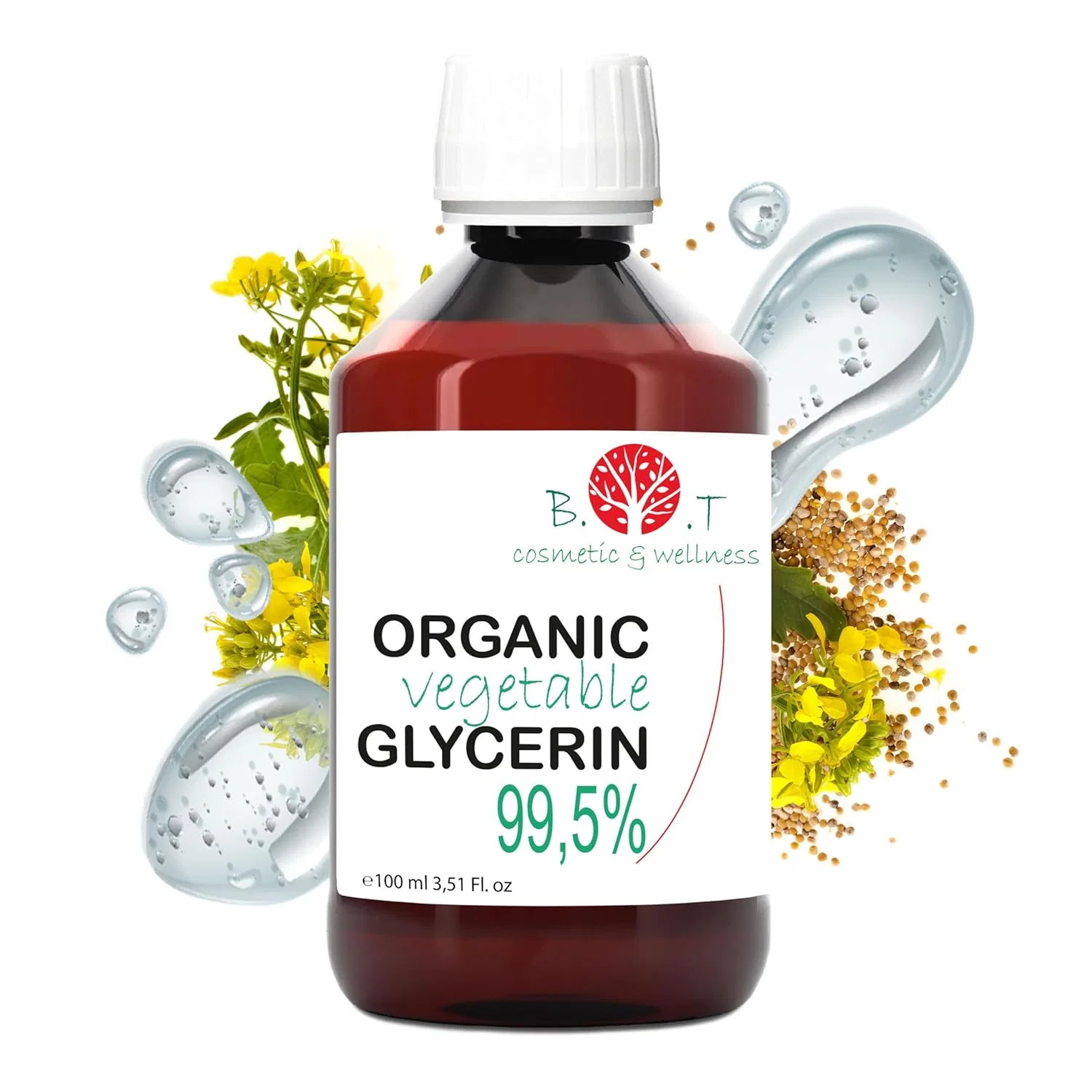 Органический растительный глицерин Bio-Glycering 99.5% 100 мл B.O.T Cosmetic & Wellness