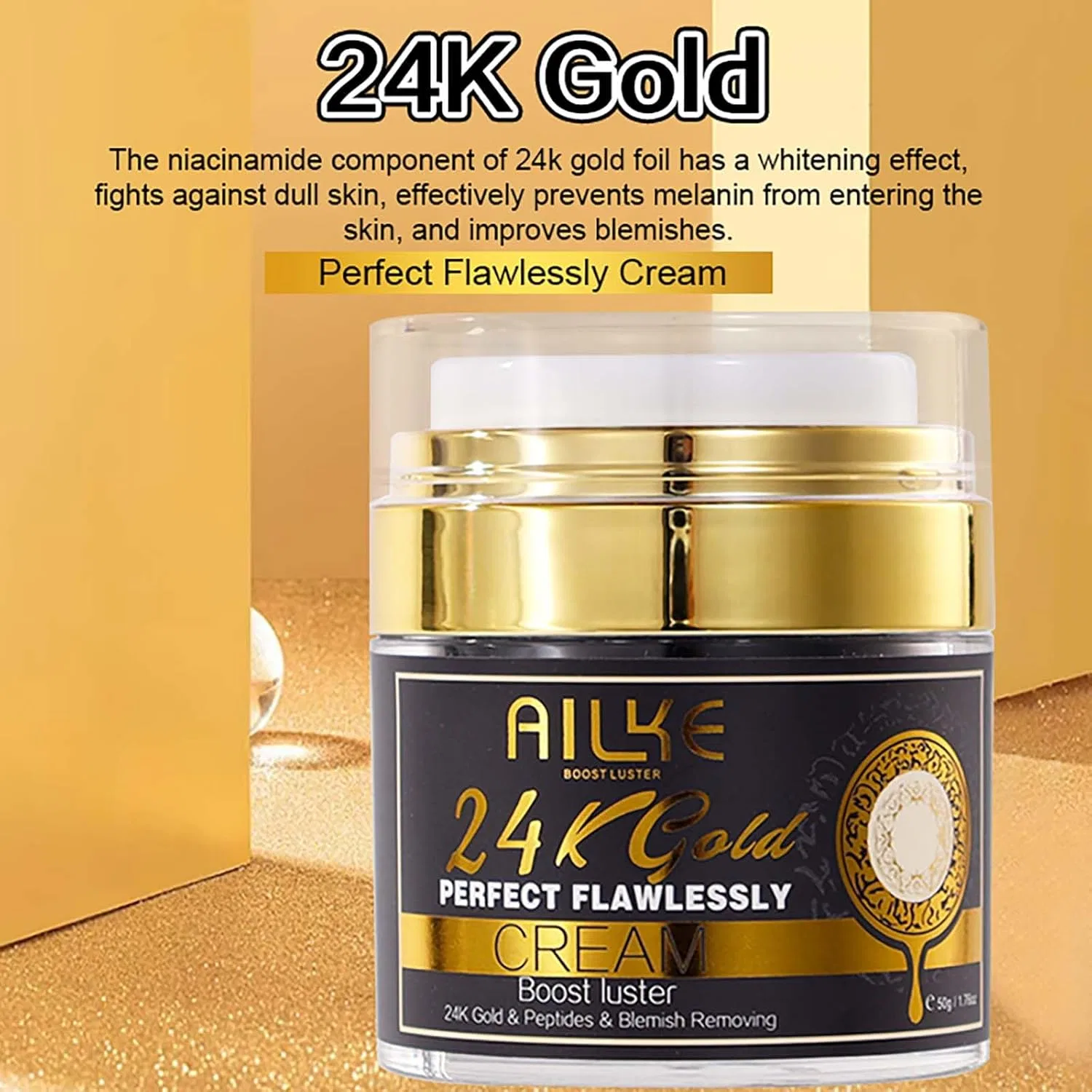 Крем для лица Ailke Boost Luster — 24K Gold Perfect Flawlessly, ‎ , Pack Of, 50 мл — фото 2