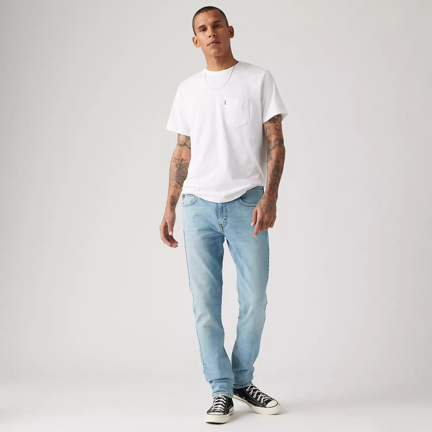 

512 Узкие зауженные мужские джинсы Levi's, цвет Looking Sharp - Light Wash