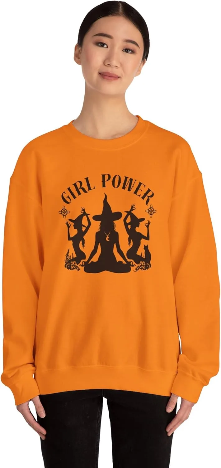 Свитшот Girl Power Witches Halloween, Unisex Heavy Blend — фото 4