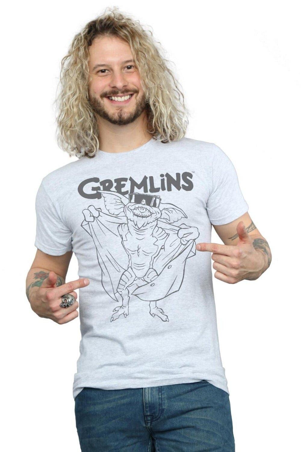

Футболка «Очки Спайка» Gremlins, серый