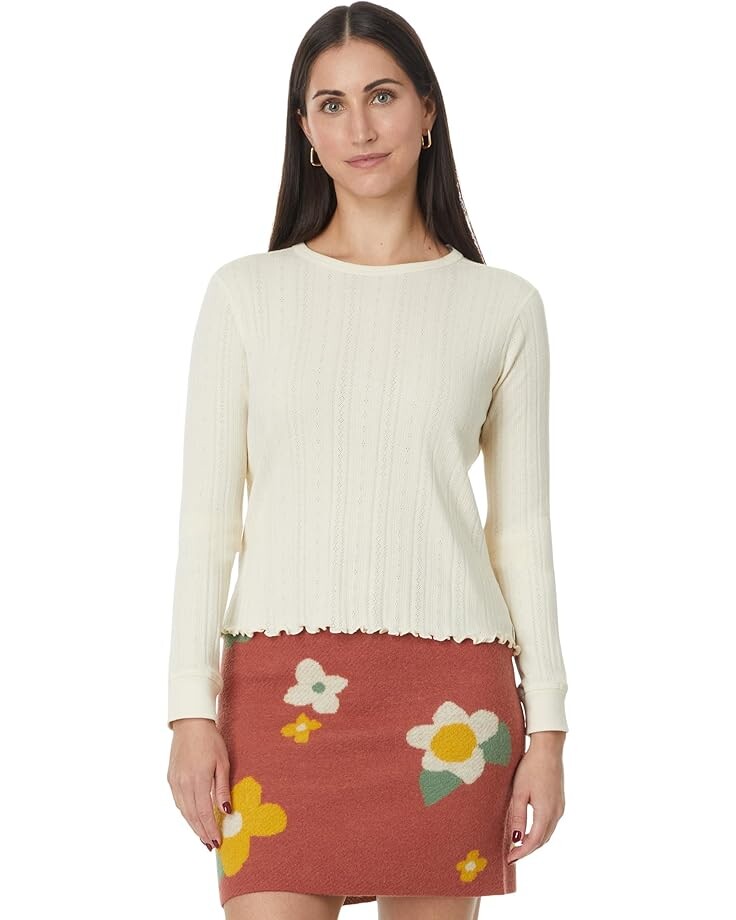 

Лонгслив Toad&Co Foothill Pointelle Long Sleeve Crew II, цвет Salt