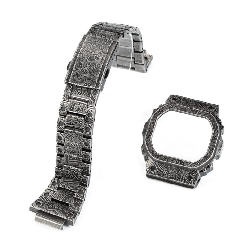 

JERALAND Часы Protective Case Giant Wave Craftsmanship Metal Case Material Small Block 5600/B5000 Mecha Hole Punch/5610, 5610 Case & Strap Set