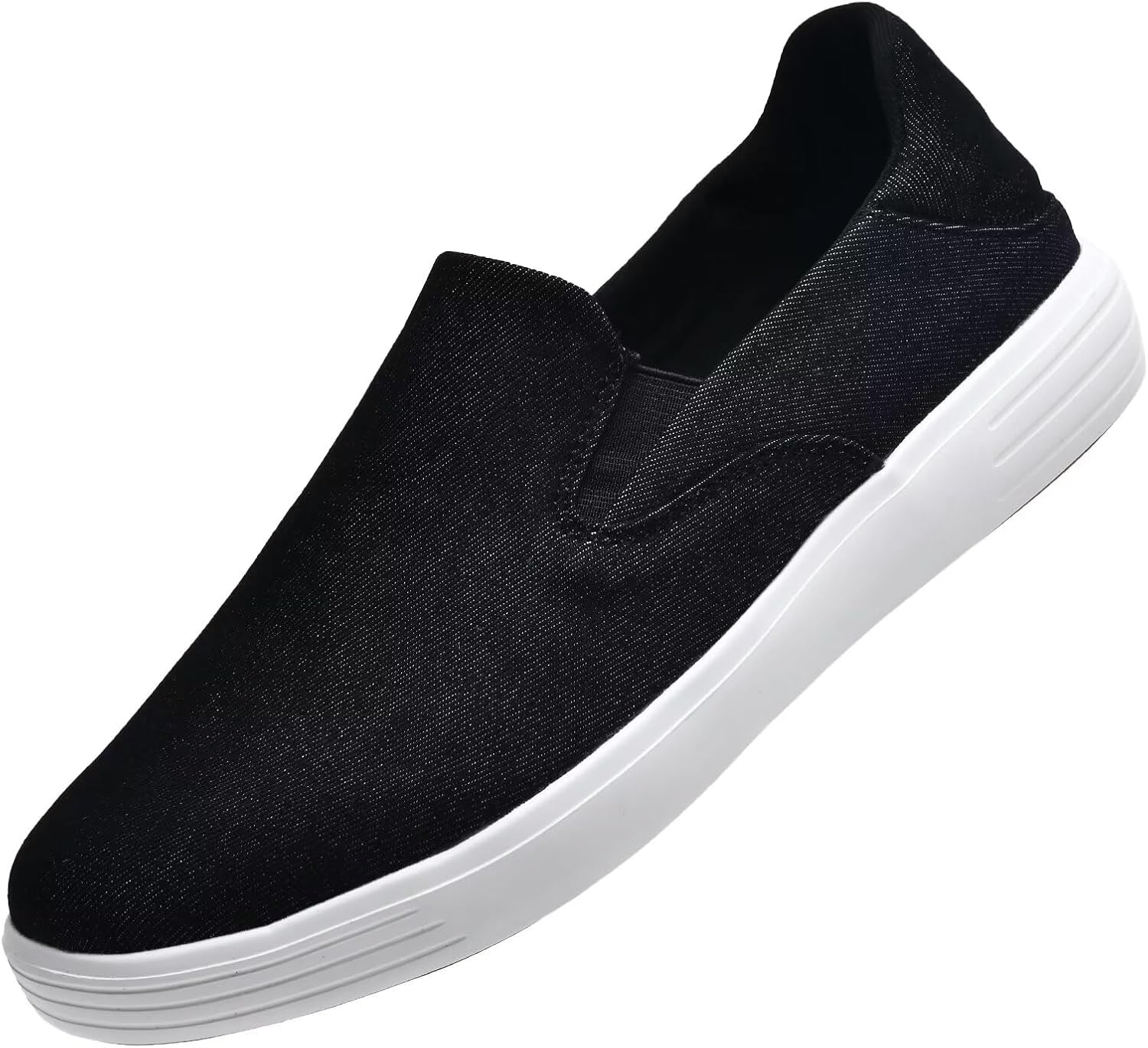 

Мужские слипоны konhill - повседневные трикотажные лоферы, кроссовки для ходьбы, вождения, работы с памятью формы и подошвой из пены для скейтборда, черный