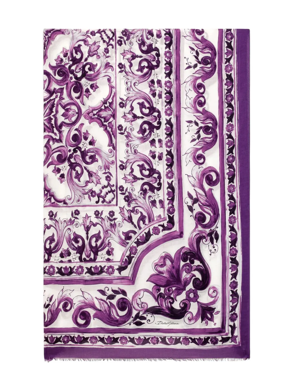 

Платок с принтом Majolica DOLCE & GABBANA, фиолетовый