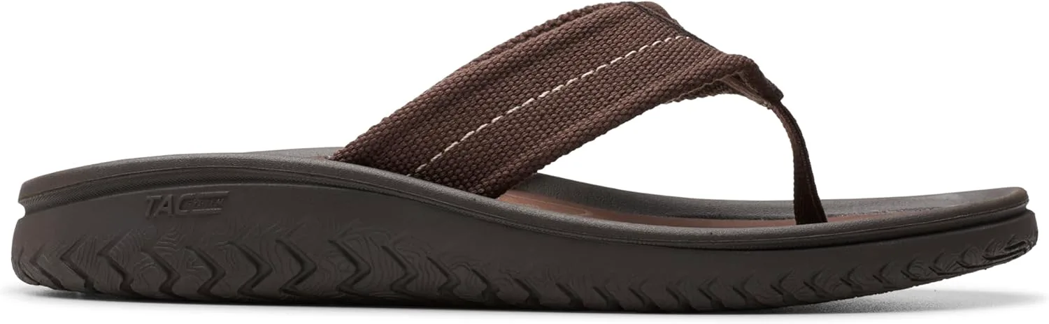 Clarks Wesley Post, мужские вьетнамки, темно-коричневый — фото 3