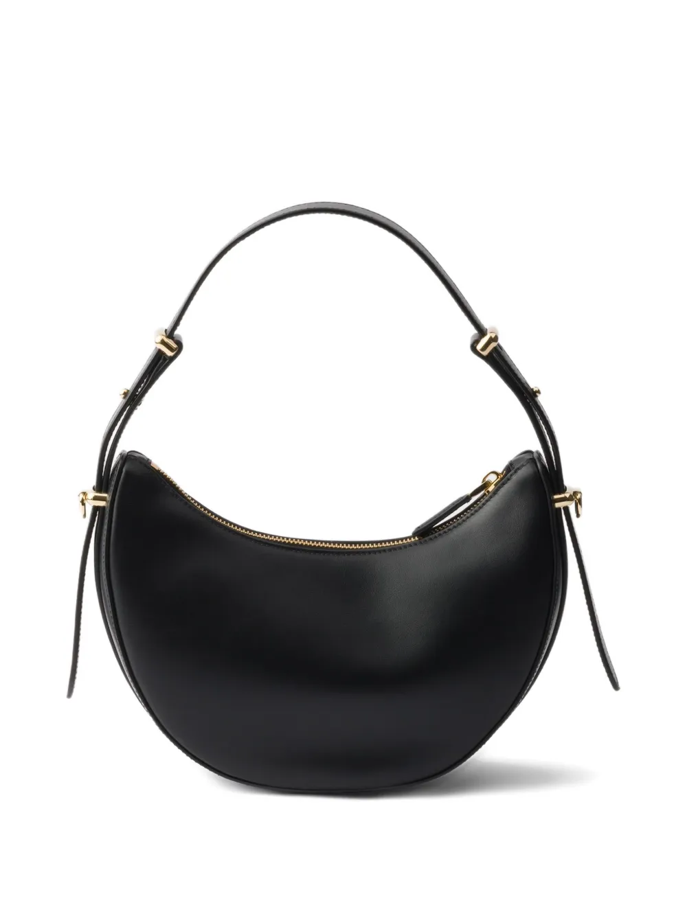 Мини-сумка Arque из кожи на плечо Prada, черный — фото 2