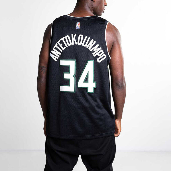 Майки баскетбольные спортивные майки жилет sw fan edition limited milwaukee bucks alphabet 34 black Nike, черный — фото 4
